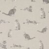 Cats Linen Canvas Fabric