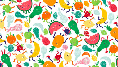 Fruity Friends Scatter Makower Fabric