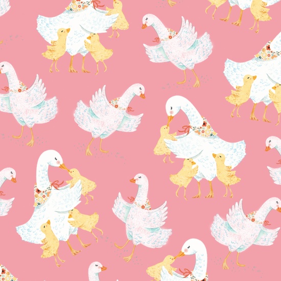 Ducky Tales Mother Duck Lucie Crovatto Fabric