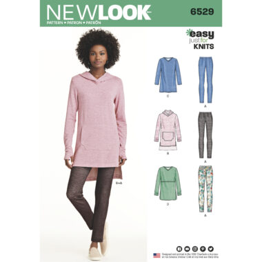 Womens 6529 New Look Knit Tunic and Leggings Sewing Pattern