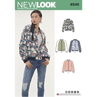 New Look Pattern 6545 Womens Flight Jacket
