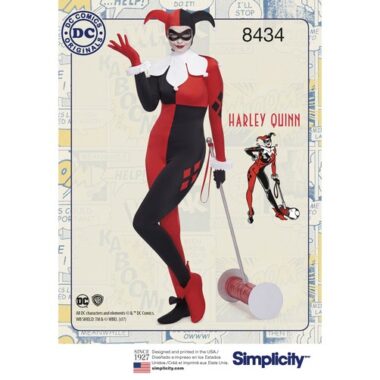 Simplicity 8434 DC Comics Bombshell Harley Quinn Sewing Pattern