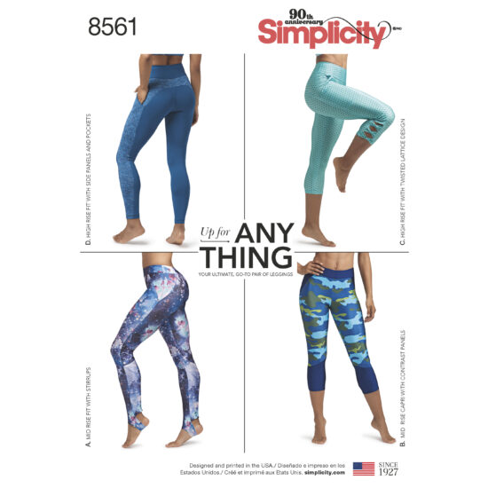 Simplicity Pattern 8561 Women’s Leggings