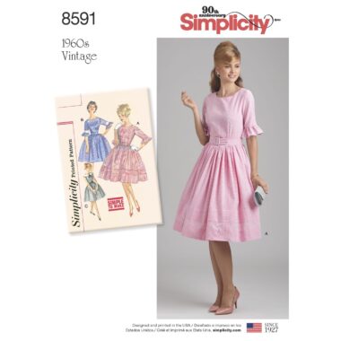 Simplicity Pattern 8591 Women’s / Petite Women’s Vintage Dress