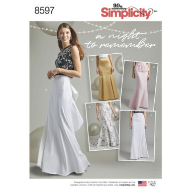Pattern 8597 Women's Special Occasion Skirts