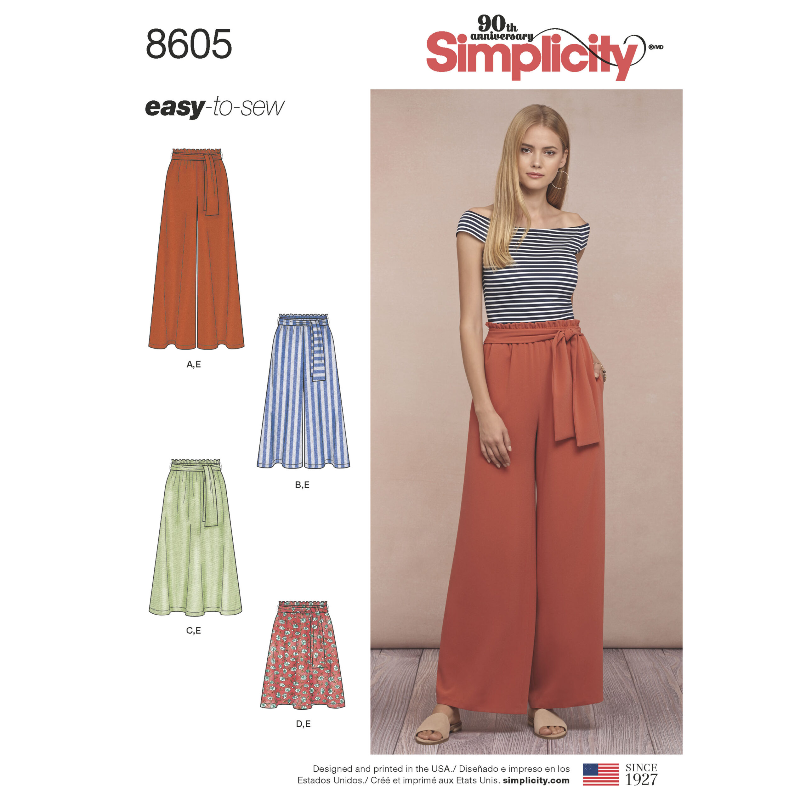 Simplicity Pattern 8605 Womens Pull on Skirt and Pants  Remnant House  Fabric