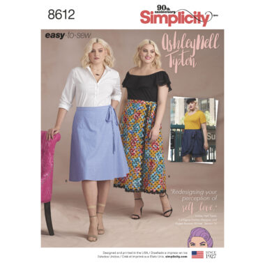 Simplicity Pattern 8612 Women's Easy Wrap Skirts by Ashley Nell Tiption