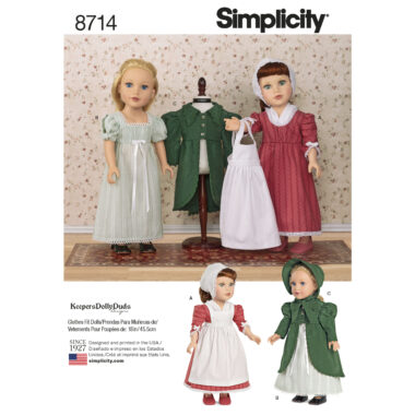 Simplicity 8714 Doll Sewing Pattern