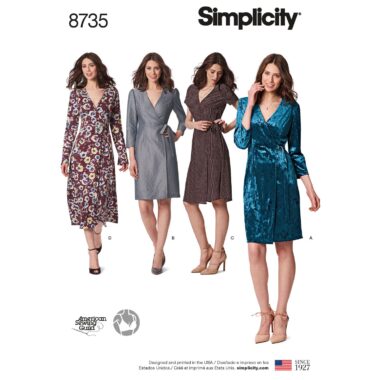 Simplicity 8735 Wrap Dress Sewing Pattern