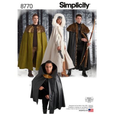 Simplicity 8770 Fantasy Cape Sewing Pattern