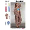 Simplicity 8800 Misses' Robe, Pants, Top and Bralette Sewing Pattern