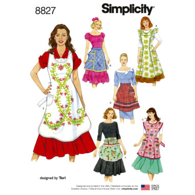 Simplicity 8827 Misses' Aprons Sewing Pattern
