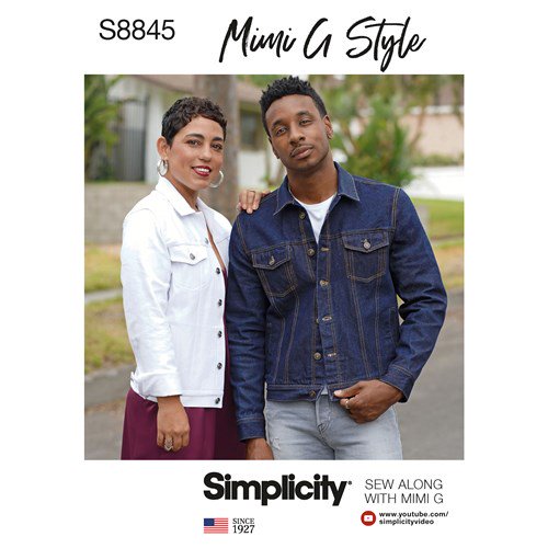 Simplicity Sewing Pattern S8845  Mens and Teens Jean Jacket