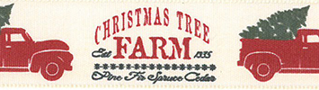Christmas Farm Truck Berisfords Ribbon
