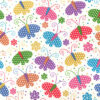 Summer Butterfly Poly Cotton Fabric