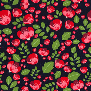 Bri Flower Rose and Hubble Cotton Fabric