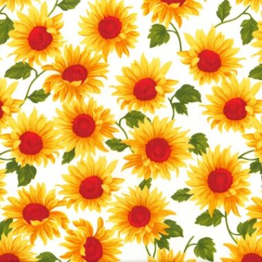 Sunflowers Rose and Hubble Cotton Fabric