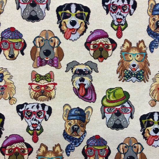 New World Tapestry Dogs Fabric