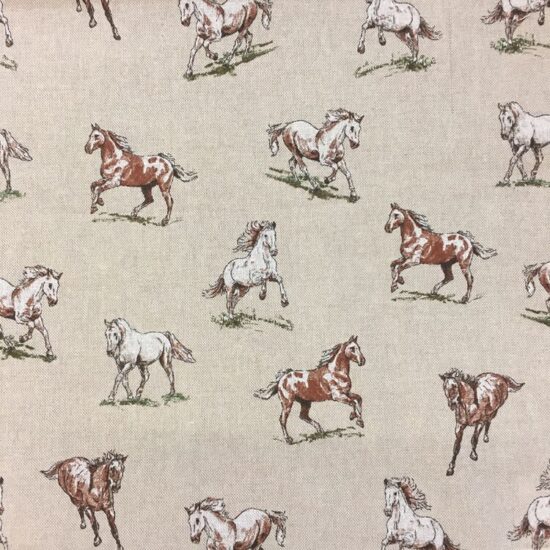 Horse Linen Canvas Fabric