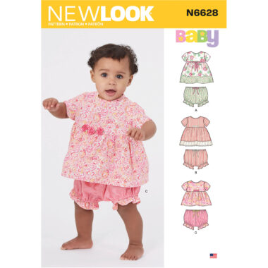 New Look 6628 Babies Dress Sewing Pattern
