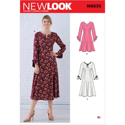 New Look Sewing Pattern N6635 Misses Princess Seamed Dresses