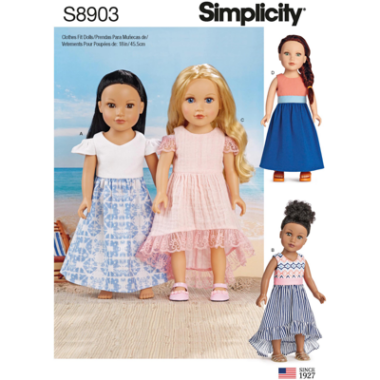 Simplicity Sewing Pattern S8903 18inch  Doll Clothes