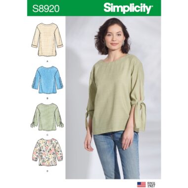Simplicity Sewing Pattern S8920 Misses Tops
