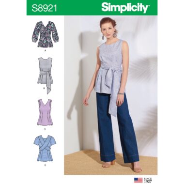 Simplicity Sewing Pattern S8921 Misses Tops