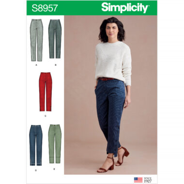Simplicity Sewing Pattern S8957 Misses Slim Leg Pant with Variations