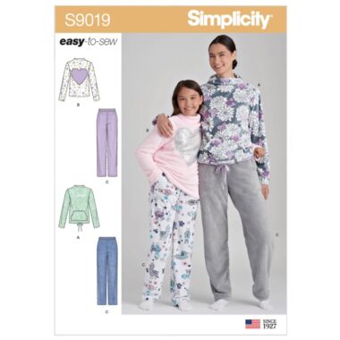 Simplicity Sewing Pattern S9019 Girls' & Misses' Loungewear