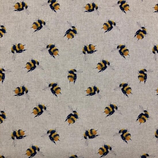 Bumble Bee Linen Canvas Fabric