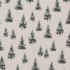 Christmas Fir Tree Linen Look Canvas Fabric
