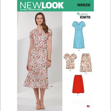 New Look 6626 Womens Pull on Dress Sewing Pattern