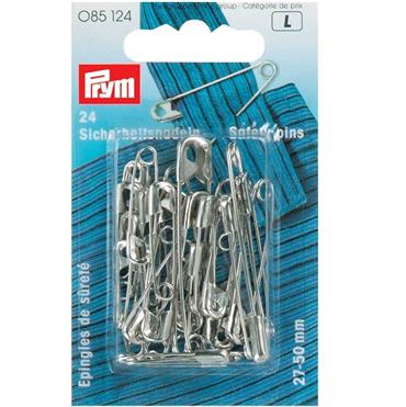 Prym Safety Pins 27/38/50mm assorted silver-coloured 24 items