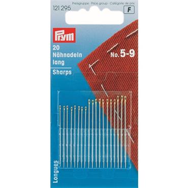 Prym Sewing Needles Long with Gold Eye 5-9 Assorted