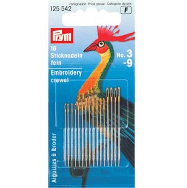 Prym Crewel needles, No. 3-9, assorted, silver-coloured/gold-coloured
