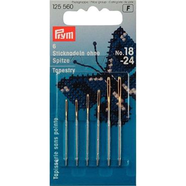 Prym Embroidery Needles without point 8-24 assorted Gold eye