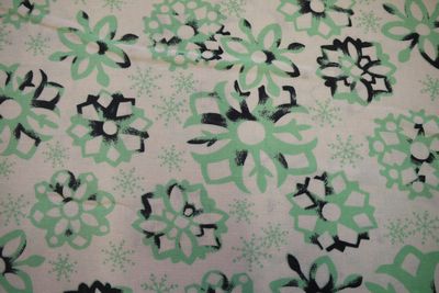 Pretty Green Flowers Craft Cotton