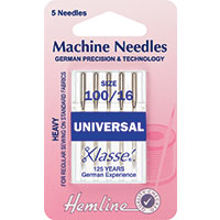 Universal Sewing Machine Needles Heavy 100/16