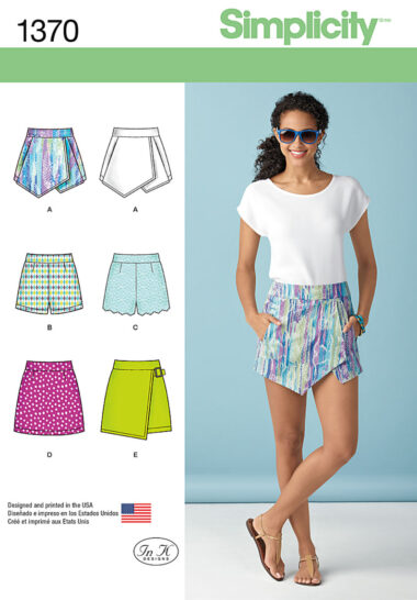 Simplicity 1370 Skirts And Shorts Sewing Pattern