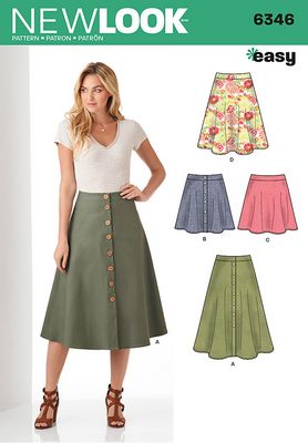 New Look 6346 Skirt Sewing Pattern
