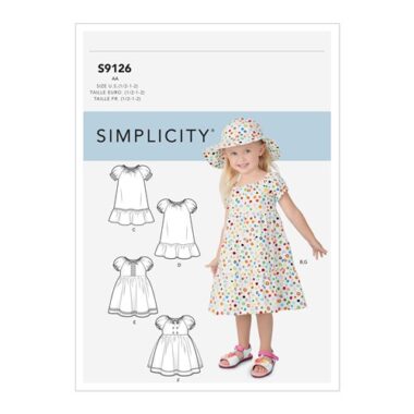 Simplicity Sewing Pattern S9126 Toddlers Dresses