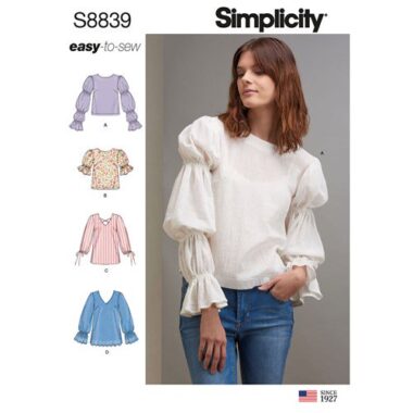 Simplicity Sewing Pattern S8839 Misses Pullover Tunics and Tops