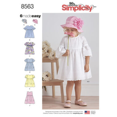 Simplicity Pattern 8563 Toddler Dresses and Hat