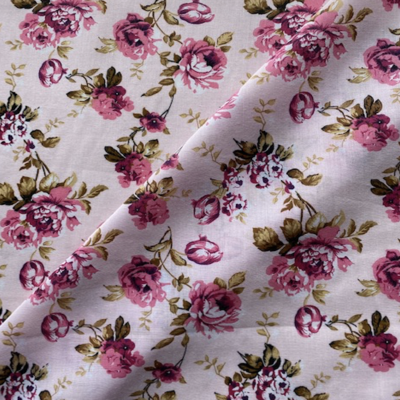 Roses Poly Cotton Fabric