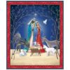 Christ Is Born Nativity Cotton Fabric Panel