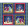 Christ Is Born Nativity Pictures Cotton Fabric Panel