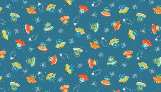 Space Scatter Makower Cotton Fabric