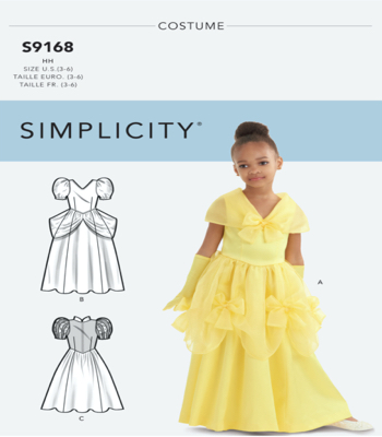 Simplicity Sewing Pattern S9168 Childrens & Girls Princess Costumes