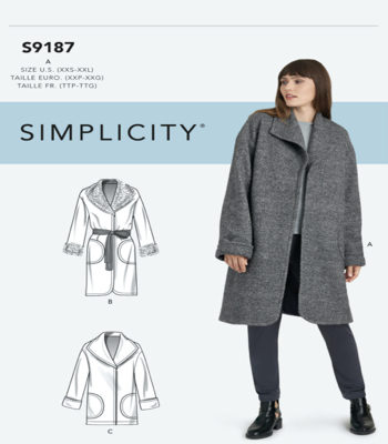 Simplicity Sewing Pattern S9187 Misses Jacket & Coats